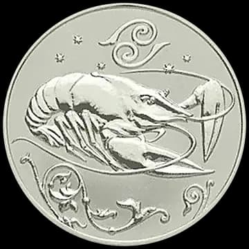 Монета «Рак», 2 рубля, 2005 — реверс