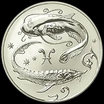 Монета «Рыбы», 2 рубля, 2005 — реверс