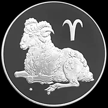 Монета «Овен», 3 рубля, 2004 — реверс