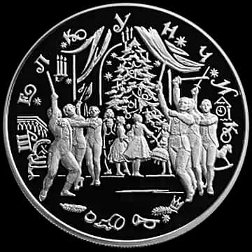 Монета «Щелкунчик», 25 рублей, 1996 — реверс