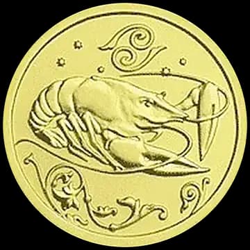 Монета «Рак», 25 рублей, 2005 — реверс