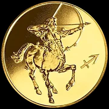 Монета «Стрелец», 50 рублей, 2003 — реверс