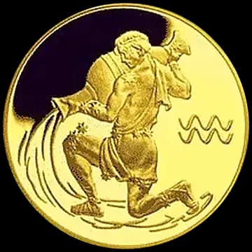 Монета «Водолей», 50 рублей, 2004 — реверс
