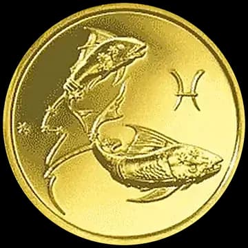 Монета «Рыбы», 50 рублей, 2004 — реверс
